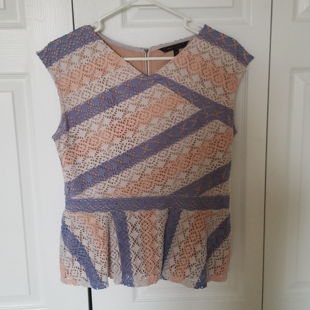 Bcbg peplum blouse